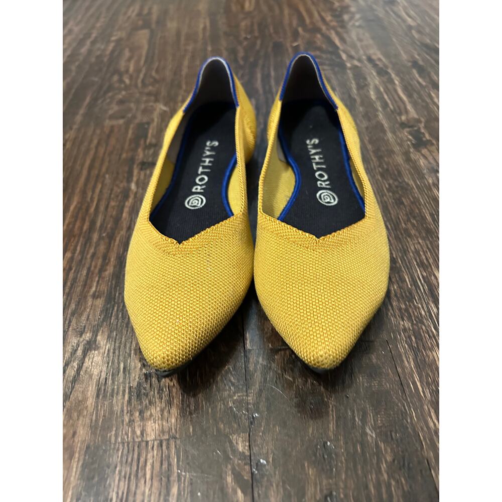 Rothy's Yellow Like New Knit Flats Size 9.5 - Picture 5 of 5